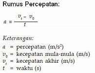 Rumus Mencari Kecepatan Akhir